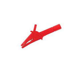 Zacisk krokodylkowy izolowany Czerwony Martindale
