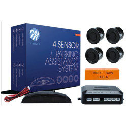 Czujnik cofania CP4B parkowania czarny 4x wyświetlacz buzzer 22mm