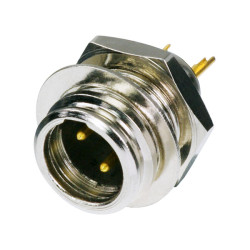 REAN RT3MP Tiny XLR 3 Pole Chassis Connector Male