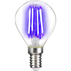 LightMe LM85311 LED Filament Bulb E14 4W Blue Teardrop 45x78mm