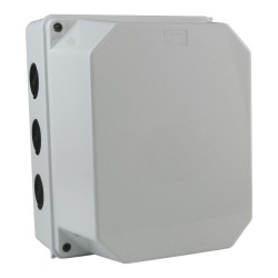 Puszka natynkowa z dławikami wym/wew 240x190x170 mm 12membran z wysoką pokrywą IP66 M-L 010.PG.CA.G