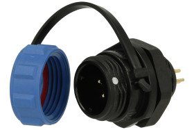 Wtyk; SP1112/P2-C-FO; 2 tory; lutowany; 1,0mm2; 4-6,5mm; SP11; na panel; IP68; 5A; 180V; Weipu; RoHS; SP1112/P2-C