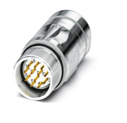 Złącze wielostykowe przemysłowe 17-pinowe M23 Montaż na kablu Wtyczka Phoenix Contact