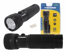 LATARKA RĘCZNA 12 LED CZARNA