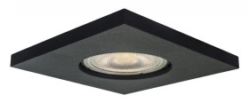 Kwadratowe oczko punktowe nieruchomy LAGOS czarny na GU10 LP-440/1RS BK square Light Prestige
