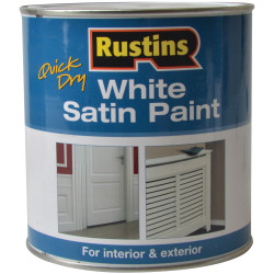 Rustins WHISW1000 White Satin Paint 1 Litre