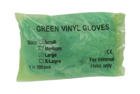 Rękawice jednorazowe, rozm. M, 200 szt., kolor: Zielony, RS PRO