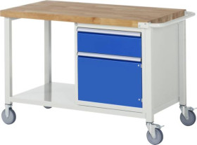 Stół Warsztatowy, Mobilny RAU 05 8152A6-127B4S.11, (S x W x G) 1250 x 880 x 700 mm