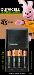 036529 Fast charger, NiMH, black, incl. 2 x AA (Mignon) and 2 x AAA (Mi