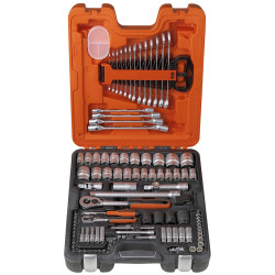 Bahco S106 Socket &amp; Spanner Set of 106 AF &amp; Metric 1/4 &amp; 1/2in Drive