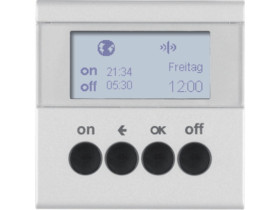 B.Kwadrat/B.7 KNX RF quicklink Wyłącznik czasowy sterowanie żaluzjami i mech. zas. alu mat 85745283 HAGER