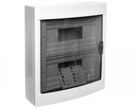 Rozdzielnica Natynkowa 2x12 2-Rzędowa 24-Modułowa IP40 Drzwi Transparentne 90912124 Viko by Panasonic