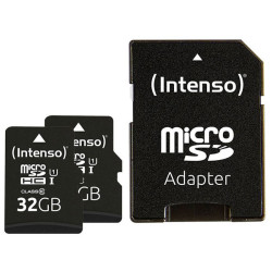 Intenso 3423482 Premium Microsdhc Card Double Pack 32Gb Class 10 Uhs-I