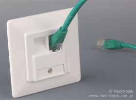 Gniazdo podtynkowe pojedyncze RJ45 UTP kat.6 montaż LSA
