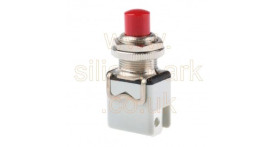 Push switch SPST, MOM (1213C RED) - Apem