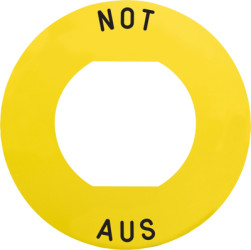 Label, Ø 60 mm, round, for emergency stop pushbutton, ZBY9260M