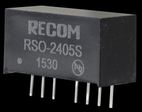 10002236 DC/DC converter RSO, 18-36 Vin, single, 5 Vout, 200 mA, SIP-8