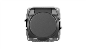 Trend Gniazdo Bryzgoszczelne Z/U Schuko (Klapka Brązowy Metalik) Grafitowy...