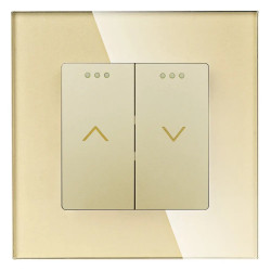 Włącznik szklany żaluzji rolet - złoty - Tawoia Glass