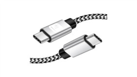 Kabel Usb 2.0 Usb-C Na Usb-C M/M 3A Czarno-Szary Oplot Icoc Mu2cc-005-Al /0,5 M/