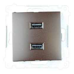 Ładowarka 2xUSB DC2USB.01/46 brąz Kontakt Simon54