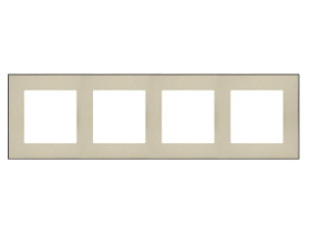 SIMON 55 Ramka 4 poczwórna DUO szampański podstawa czarna TRD4.149/144 KONTAKT SIMON
