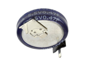 Kondensator; podtrzymania napięcia; elektrolityczny; 0,47F; 5,5V; ODCS5R5474H; 20%; 5,5x19,5; 10mm; przewlekany (THT); poziomy;