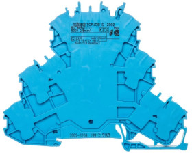Złączka 3-piętrowa 2,5mm2 N/N/N niebieska TOPJOBS 2002-3204
