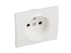 SISTENA LIFE Plakietka Arctic gniazda pojedyncze 2P+Z z przesłonami styków 777028 LEGRAND