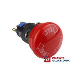 Przełącznik Bezpieczeństwa 30mm Przycisk, Grzybek NO/NC