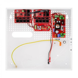 Zestaw buforowy do 9 kamer IP switch PoE 9P+1UP w obudowie wewnętrznej ABOX-F (1x AKU 18Ah), zasilacz 72W