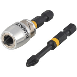DEWALT Impact-QZ Torsion 2 x PZ2 50mm and Magnetic Screwlock Sleeve