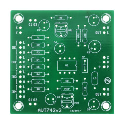 Mikser audio stereo 4-kanałowy TL072, niski szum - PCB do projektu AVT 742