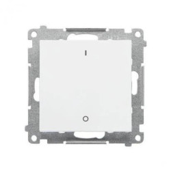 Simon 55 Łącznik dwubiegunowy (moduł) 10 AX, 250 V~, szybkozłącza Biały mat TW2.01/111