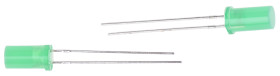 Dioda LED THT zielona, 2-Pin, 4,1 V, 100°, Kingbright, Cylindrical
