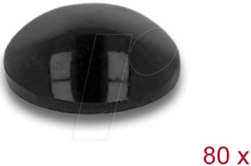 18307 Rubber feet round self-adhesive 6 x 2 mm 80 pieces black