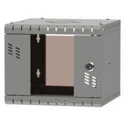 Szafa wisząca Standard 10" 4U, 300mm, drzwi szklane, szara