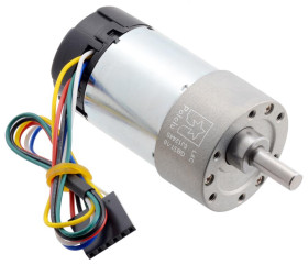 Pololu 10:1 Metal Gearmotor 37Dx65L mm 24V with 64 CPR Encoder (Helical Pinion)