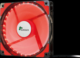 88885413 Inter-Tech Argus housing fan, 120 mm, LED red