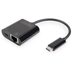Digitus DN-3027 USB-C to RJ45 Adapter USB-C Plug RJ45 Socket USB-C Socket