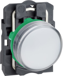 Signal light, illuminable, waistband round, white, mounting Ø 22 mm, XB5AVM1