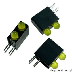 553-0133F Dual LED 3mm Green in Case THT DIALIGHT