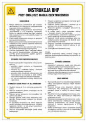 ZNAK - IAA33 Instrukcja BHP przy obsłudze magla elektrycznego 24,5 x 35 cm HN - Płyta TD-flex 0,4mm