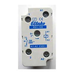 Eltako R91-100-230VAC Relay 230V 8A 1NO Manual Operation 26mm Wide