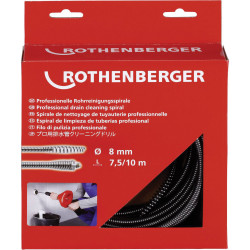 Rothenberger 72435 Pipe Cleaner Flexible Rod 230cm &#xD8;16mm Up to 100mm