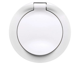 CELIANE Plakietka gniazda pojedynczego z klapką biała 067812