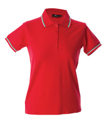 AOSTA LADY RED POLO M/CORTA