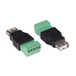 Gniazdo USB A - 5 stykowy zacisk śrubowy ARK Przejściówka skręcana