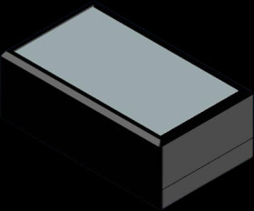 ABS enclosure, (L x W x H) 145 x 85 x 55 mm, black (RAL 9004), IP54, 760.9