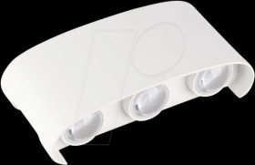 7410 Wall light, 6 W, 3000 K, 480 lm, white, IP 65